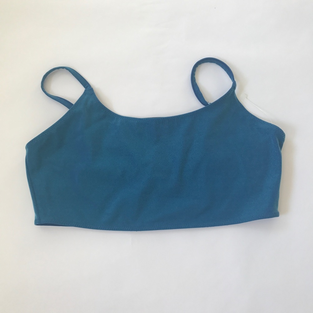 Victoria's Secret Iridescent Blue Bikini Top Large